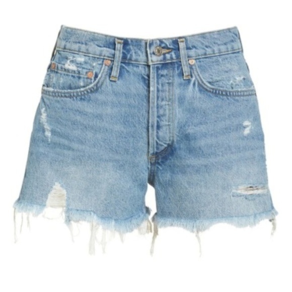 AGOLDE Parker Distressed Denim Shorts 32 - Picture 3 of 5